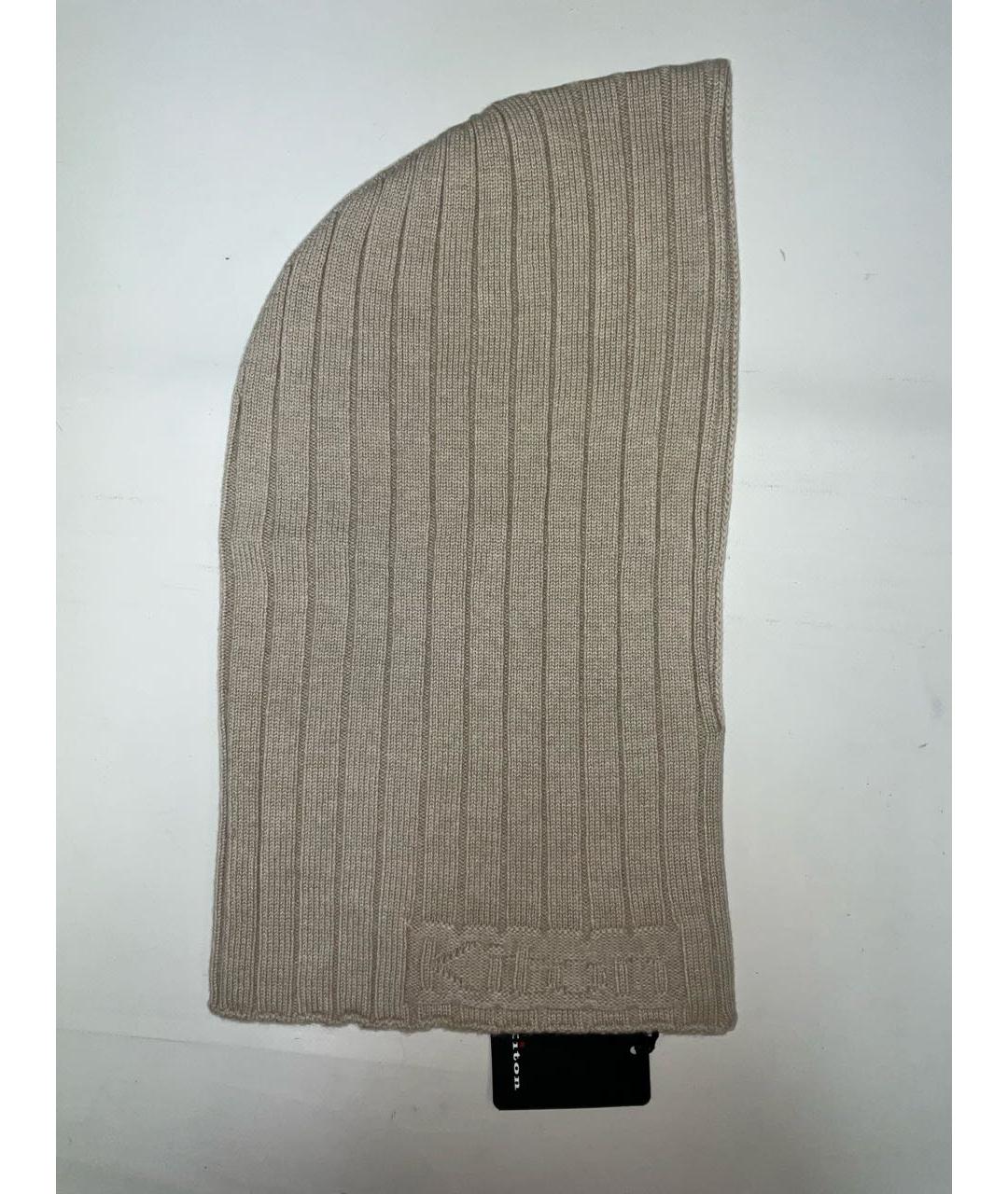 KITON Бежевый кашемировый капюшон, фото 7