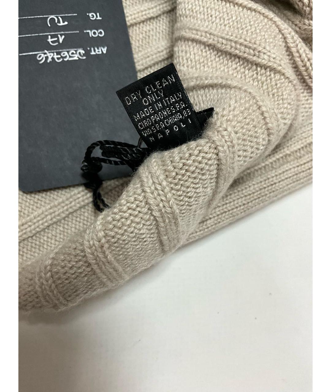 KITON Бежевый кашемировый капюшон, фото 6