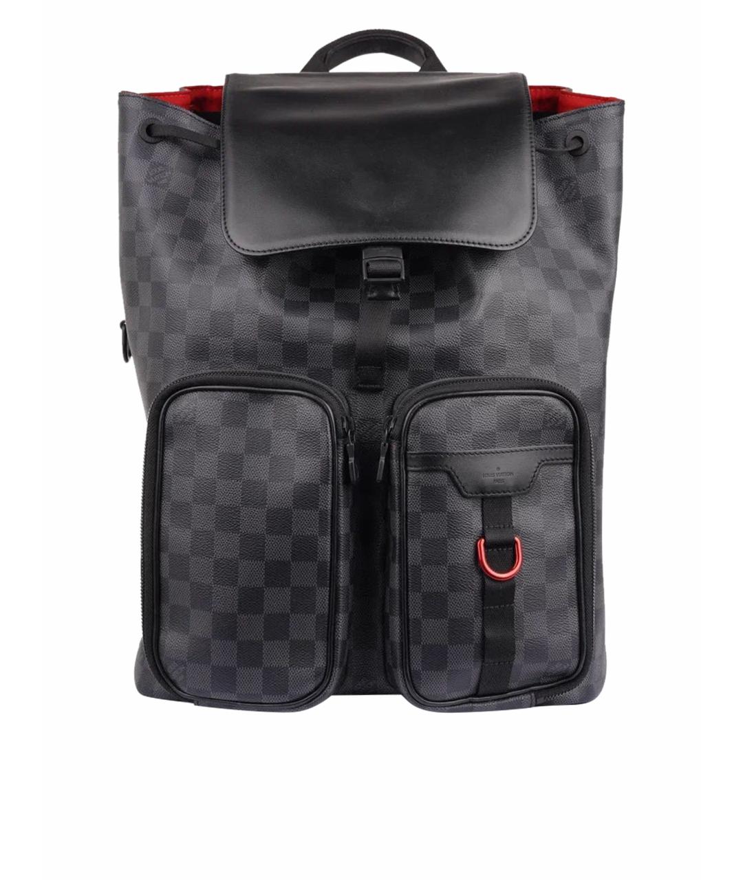 LOUIS VUITTON Черный кожаный рюкзак, фото 1