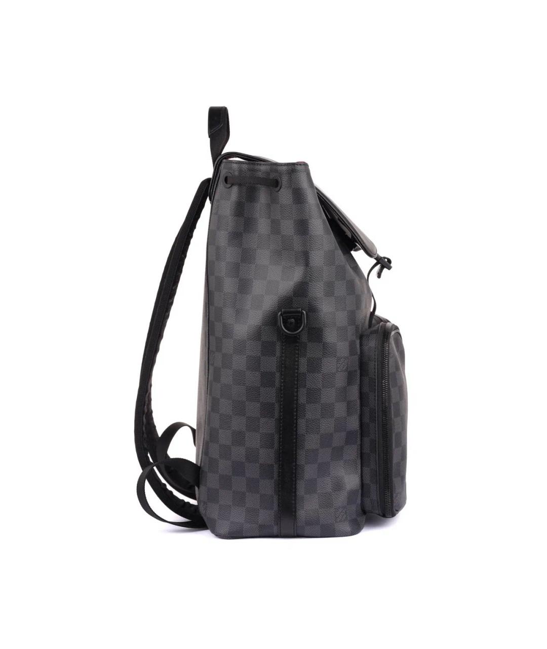 LOUIS VUITTON Черный кожаный рюкзак, фото 5