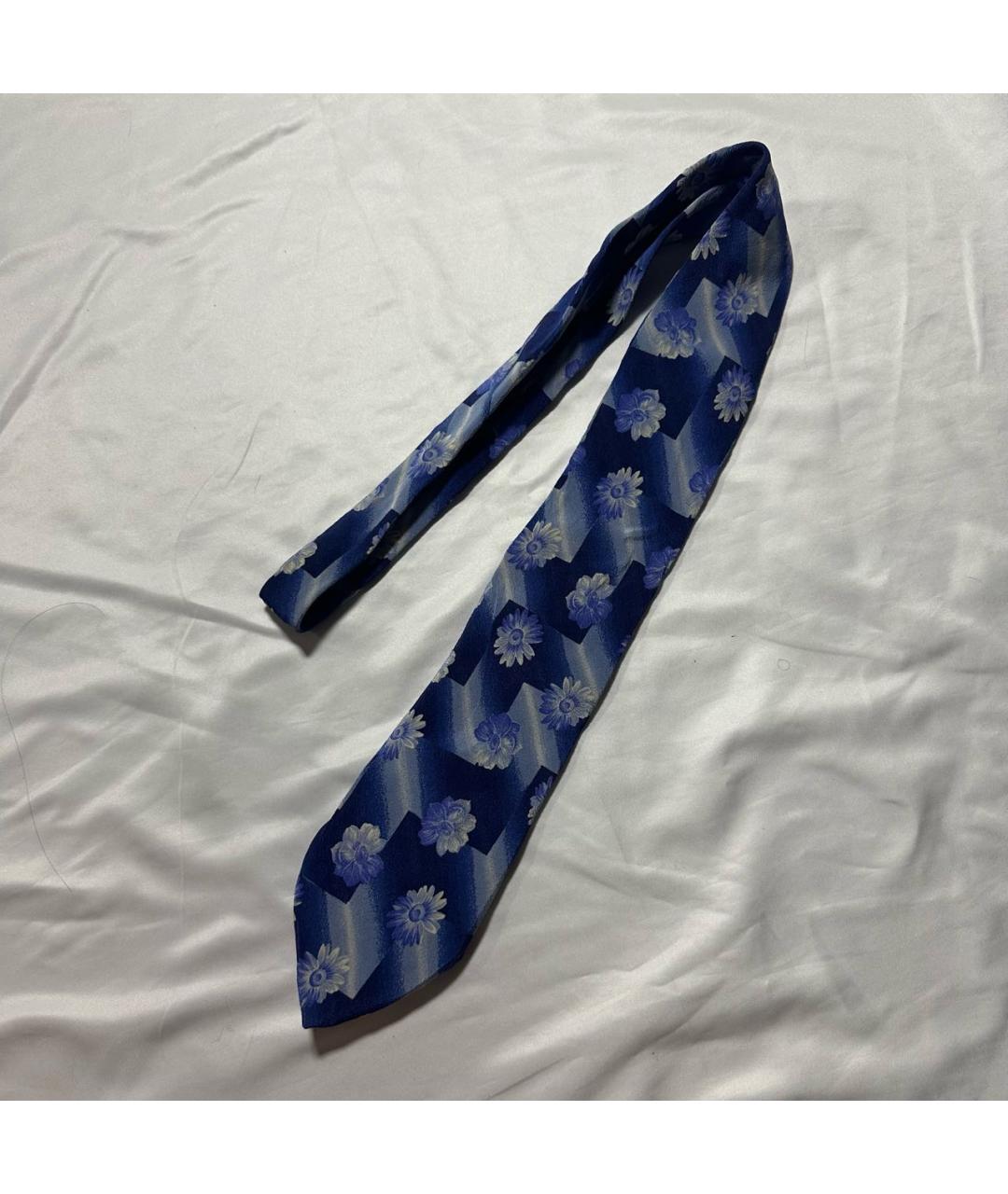 HUGO BOSS Синий шелковый галстук, фото 4