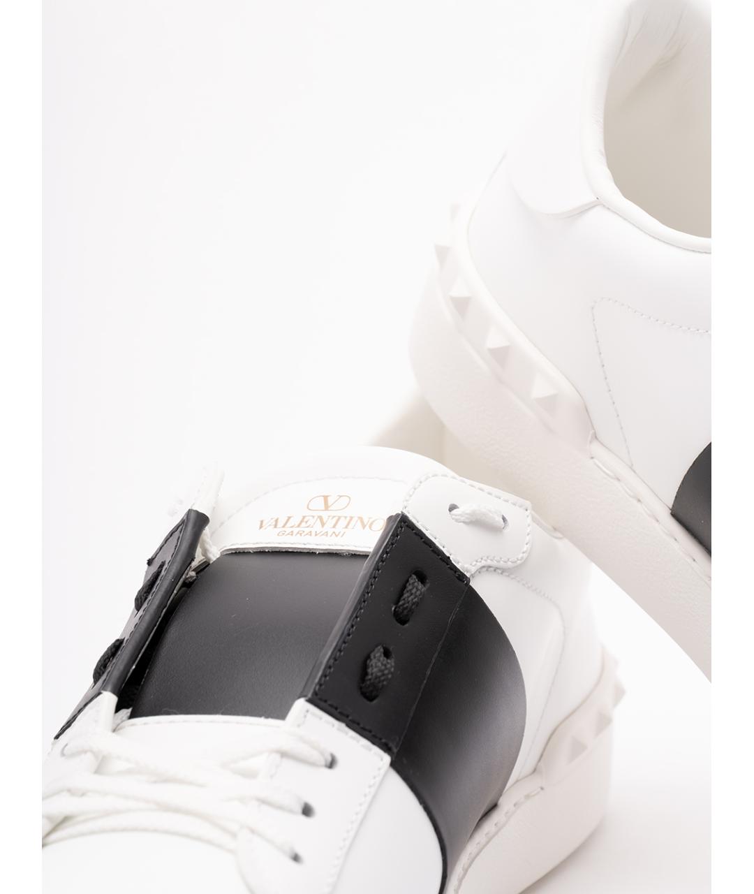 VALENTINO Белые кожаные низкие кроссовки / кеды, фото 2