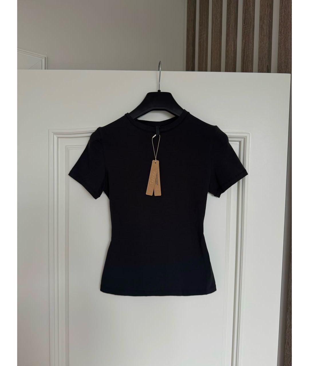 SKIMS Черная хлопковая футболка, фото 2