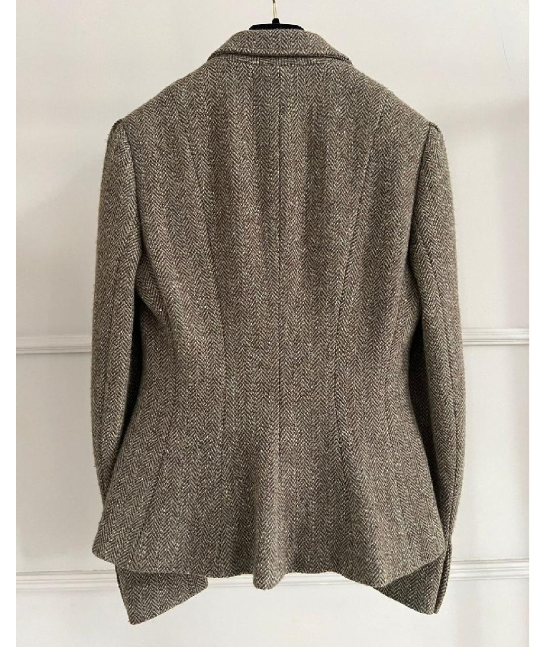 RALPH LAUREN Коричневый шерстяной жакет/пиджак, фото 2