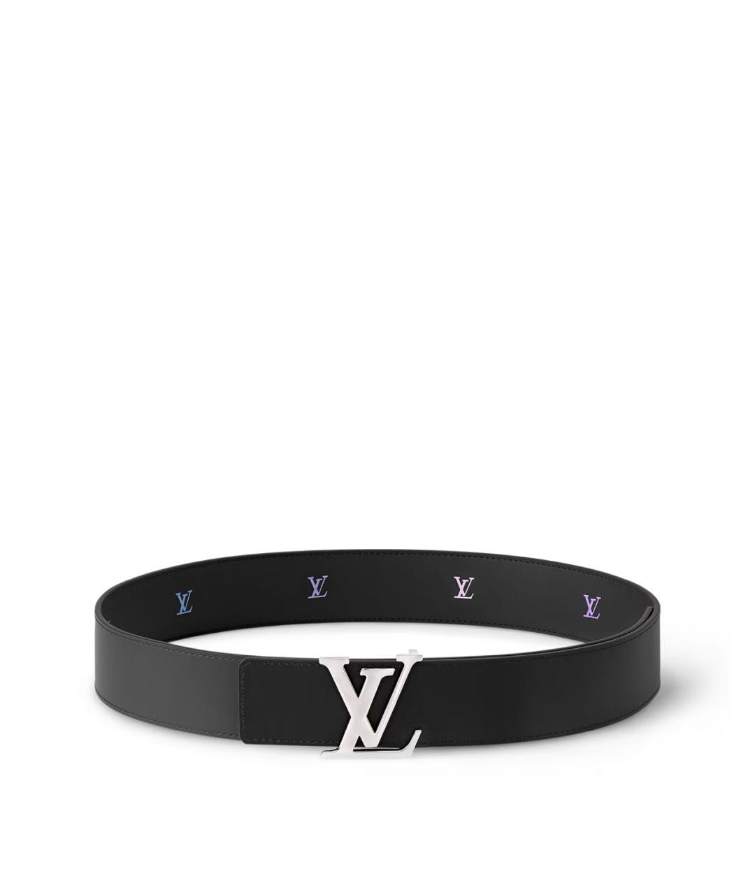 LOUIS VUITTON Черный кожаный ремень, фото 3