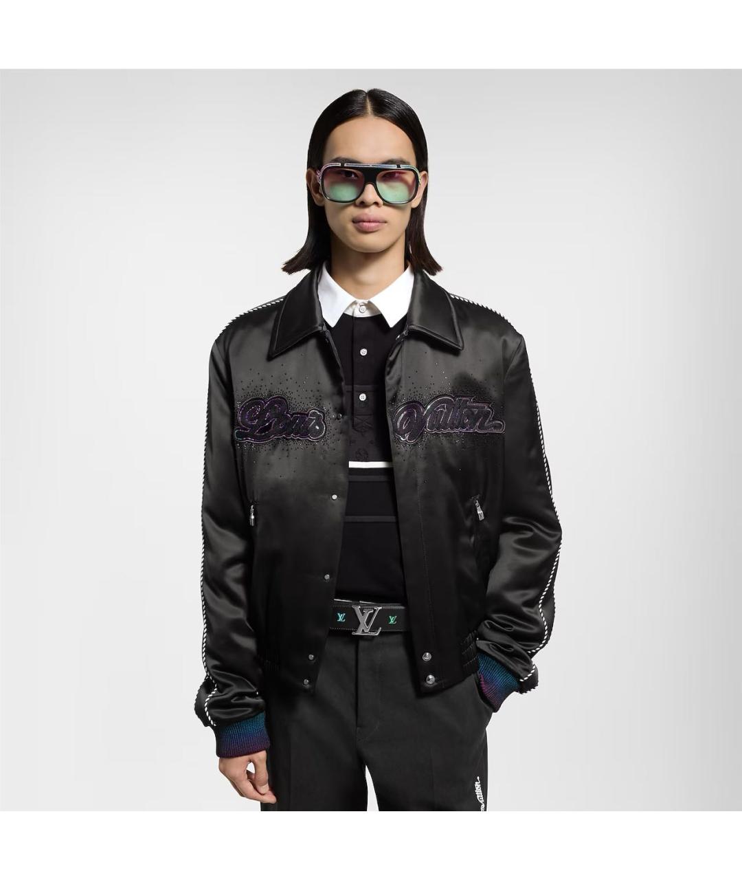 LOUIS VUITTON Черный кожаный ремень, фото 5