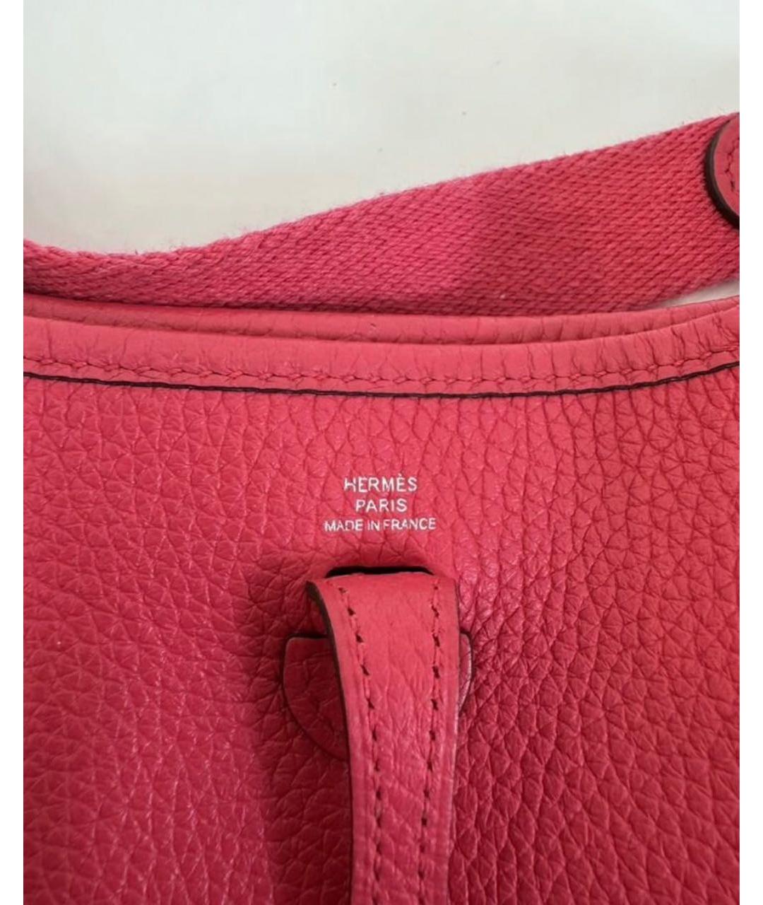 HERMES Красная кожаная сумка через плечо, фото 5