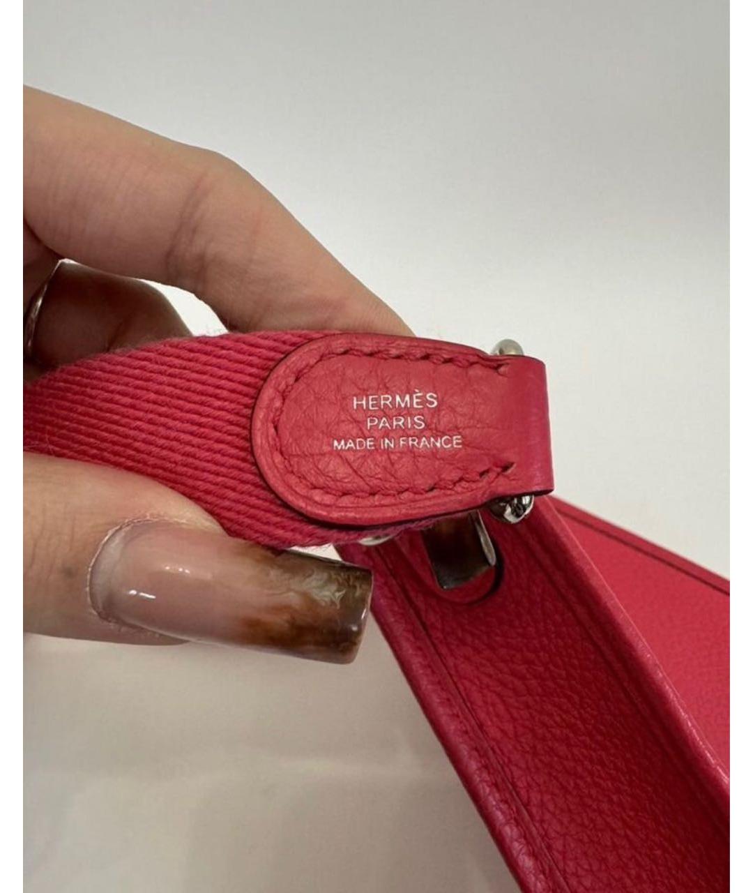 HERMES Красная кожаная сумка через плечо, фото 4