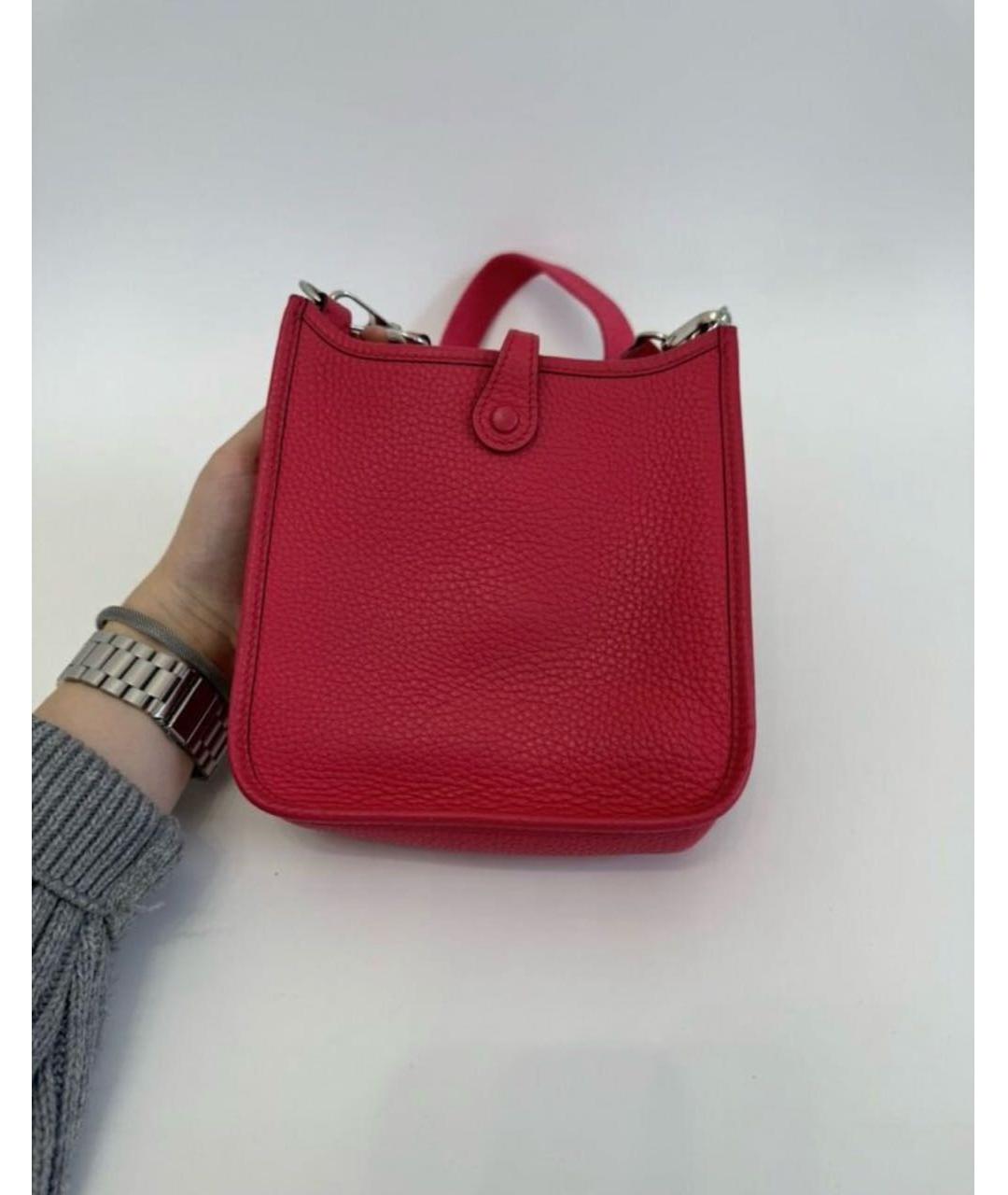 HERMES Красная кожаная сумка через плечо, фото 3