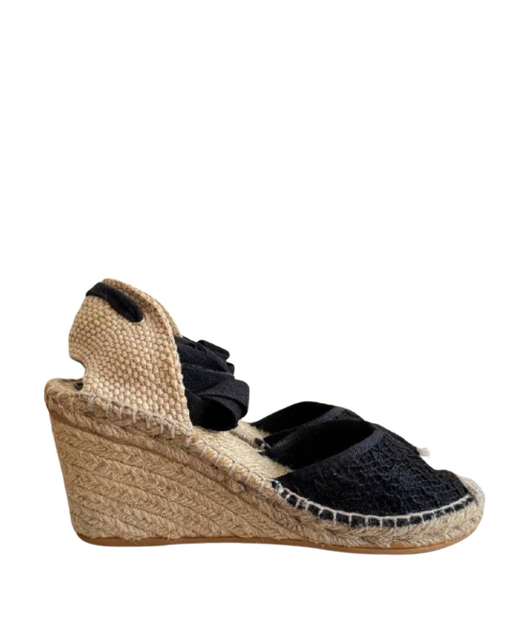 ASH Бежевые текстильные босоножки, фото 1