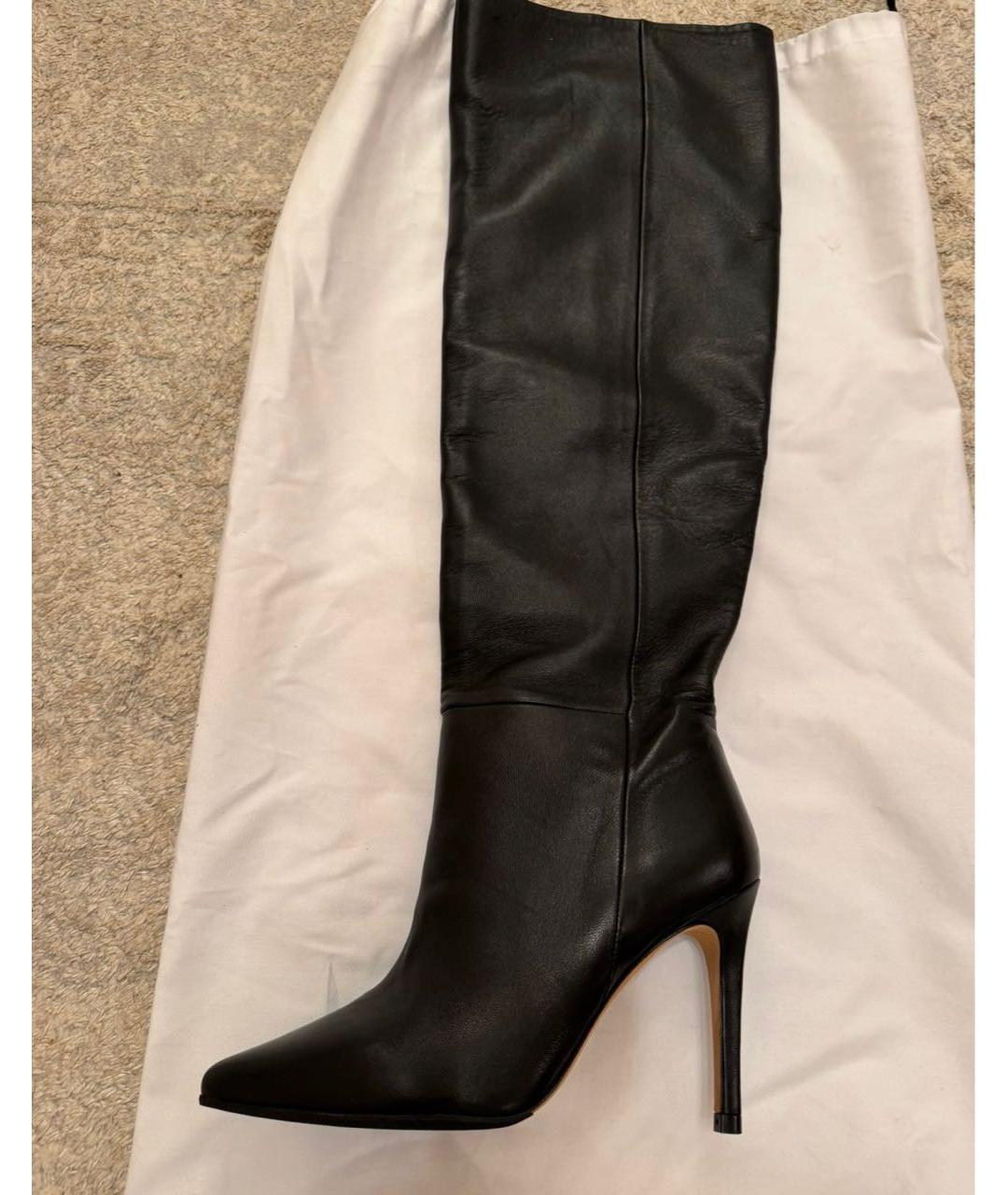 IRO Черные кожаные ботфорты, фото 7