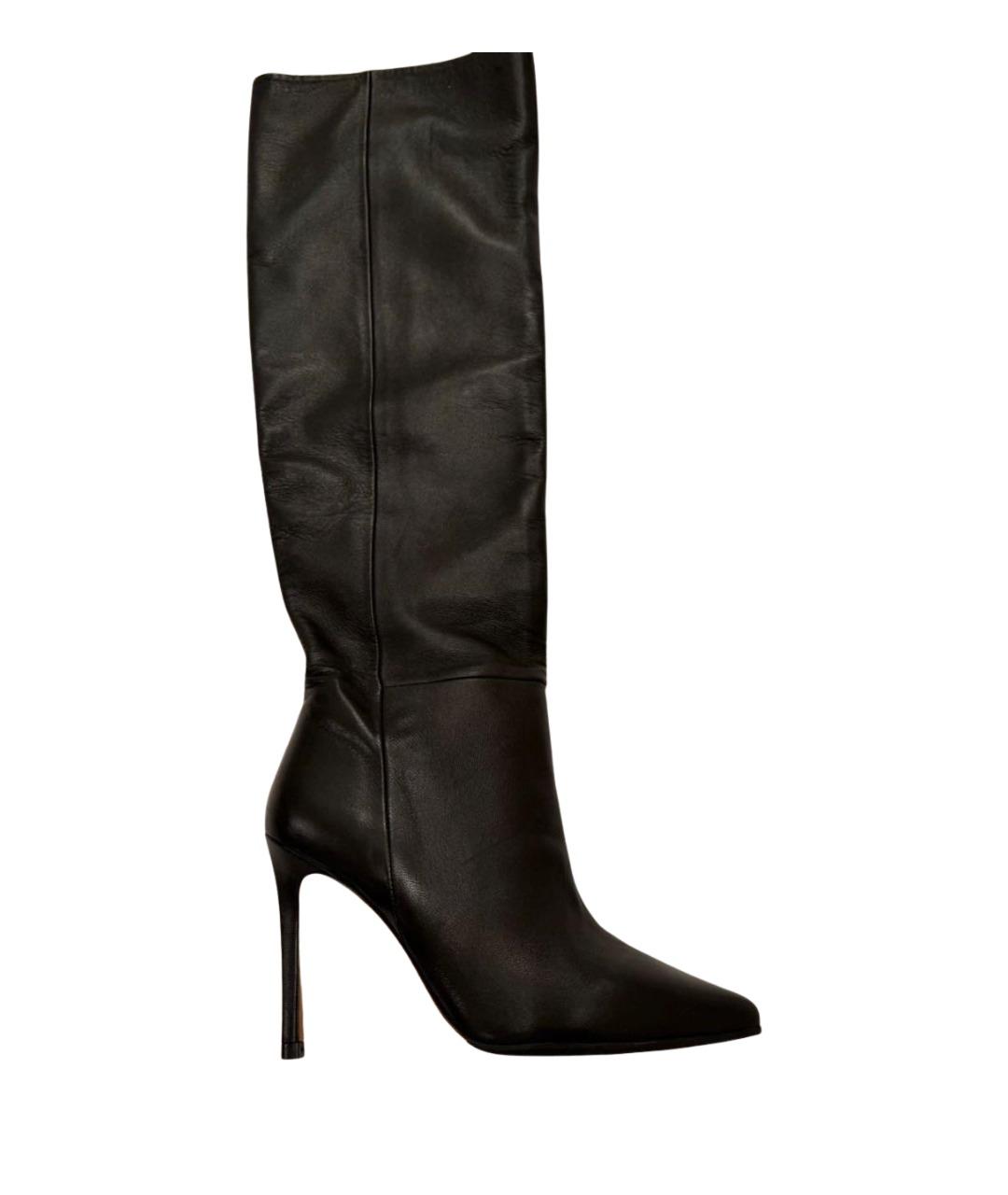 IRO Черные кожаные ботфорты, фото 1