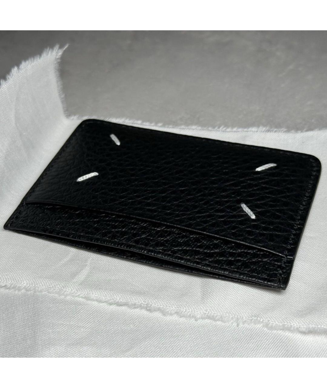 MAISON MARGIELA Черный кожаный кардхолдер, фото 3