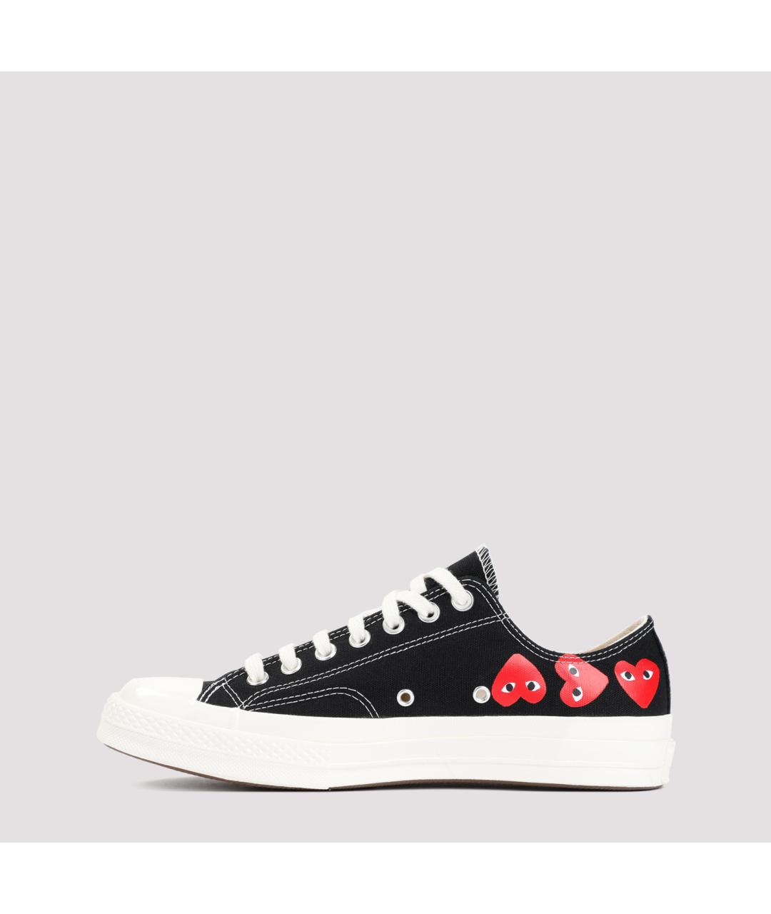 COMME DES GARÇONS PLAY Черные текстильные кроссовки, фото 2