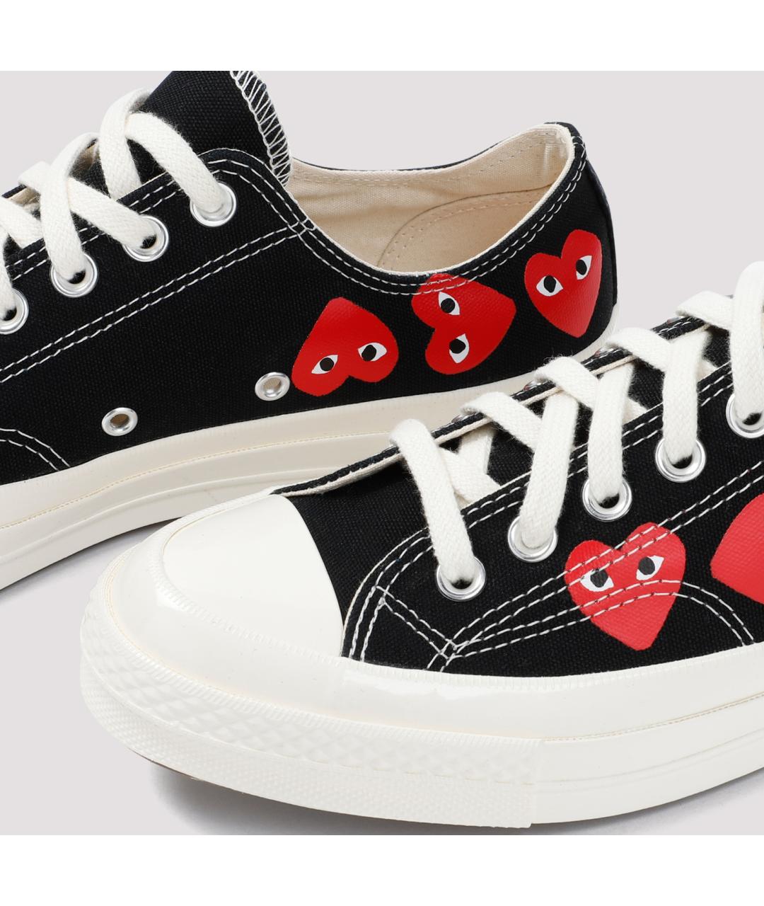 COMME DES GARÇONS PLAY Черные текстильные кроссовки, фото 4