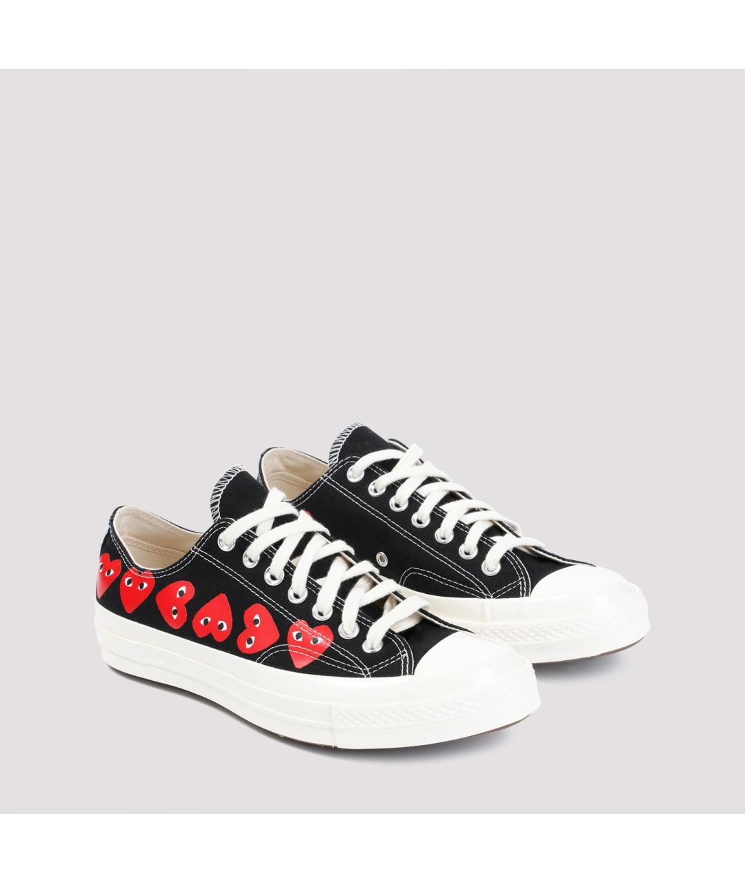 COMME DES GARÇONS PLAY Черные текстильные кроссовки, фото 3