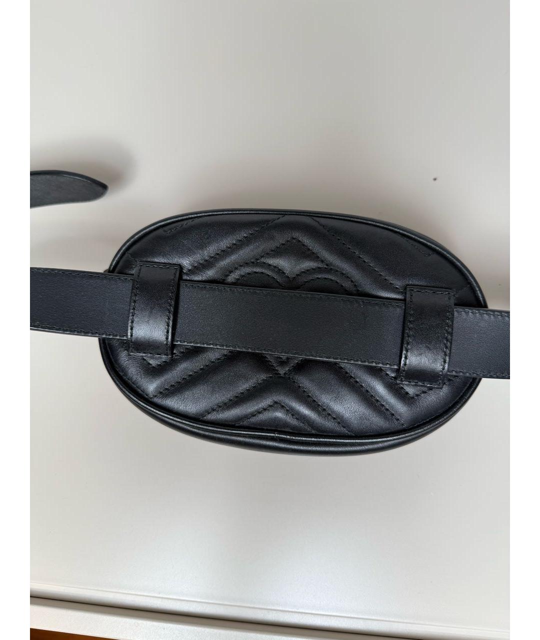 GUCCI Черная кожаная поясная сумка, фото 2