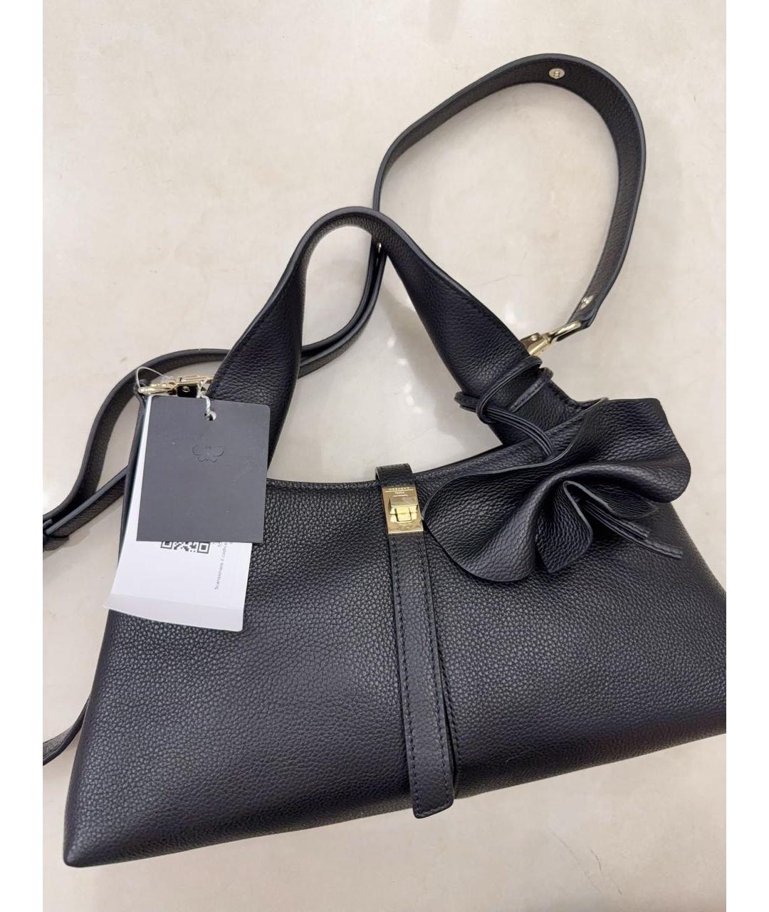 WEEKEND MAX MARA Черная кожаная сумка через плечо, фото 5