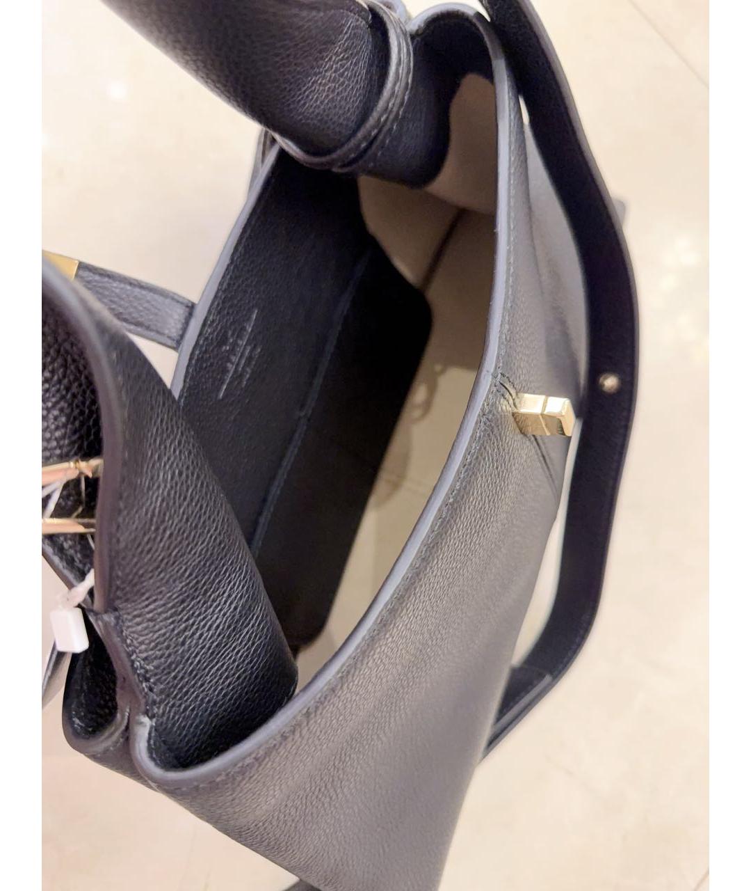 WEEKEND MAX MARA Черная кожаная сумка через плечо, фото 4