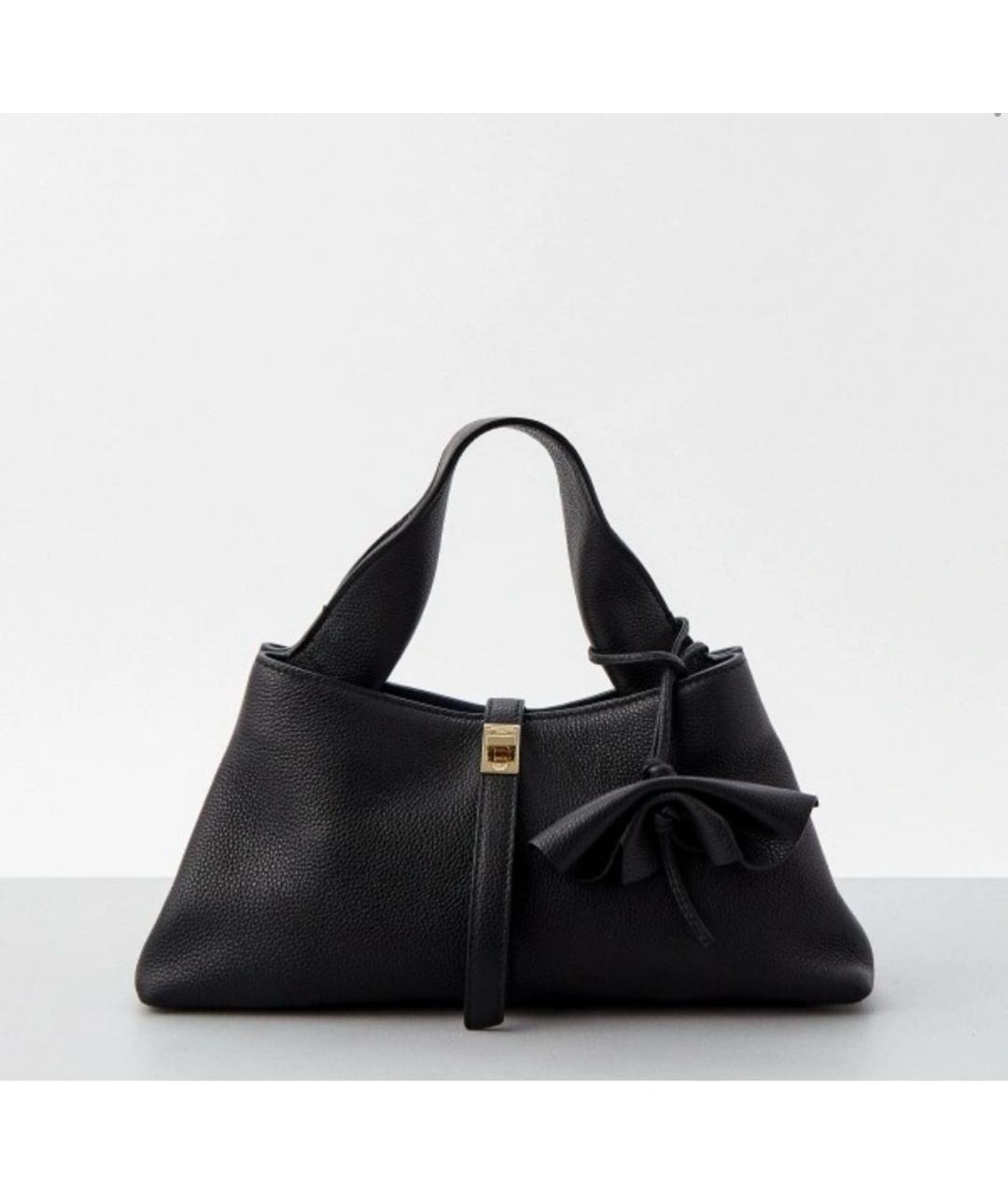 WEEKEND MAX MARA Черная кожаная сумка через плечо, фото 9