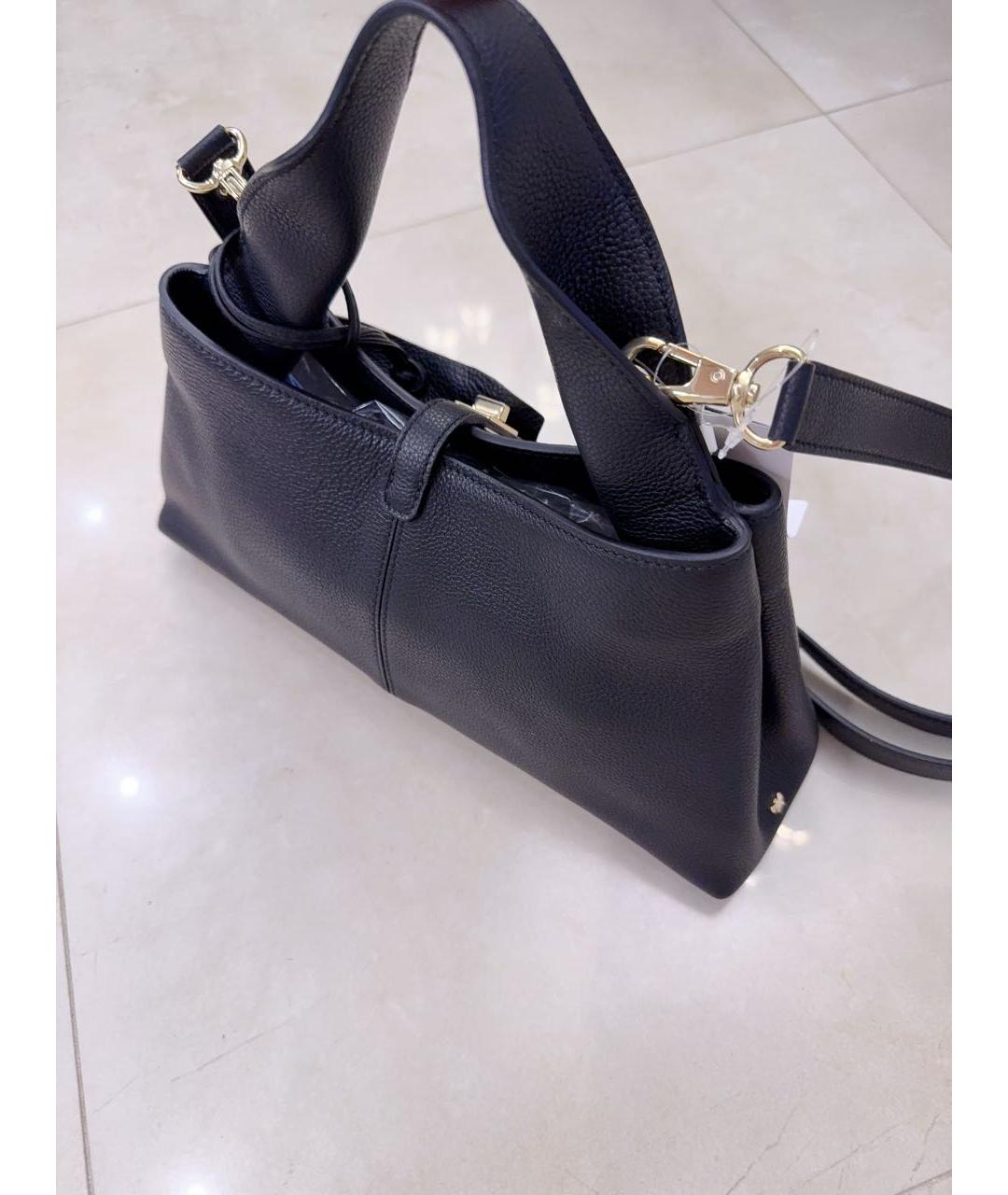 WEEKEND MAX MARA Черная кожаная сумка через плечо, фото 7