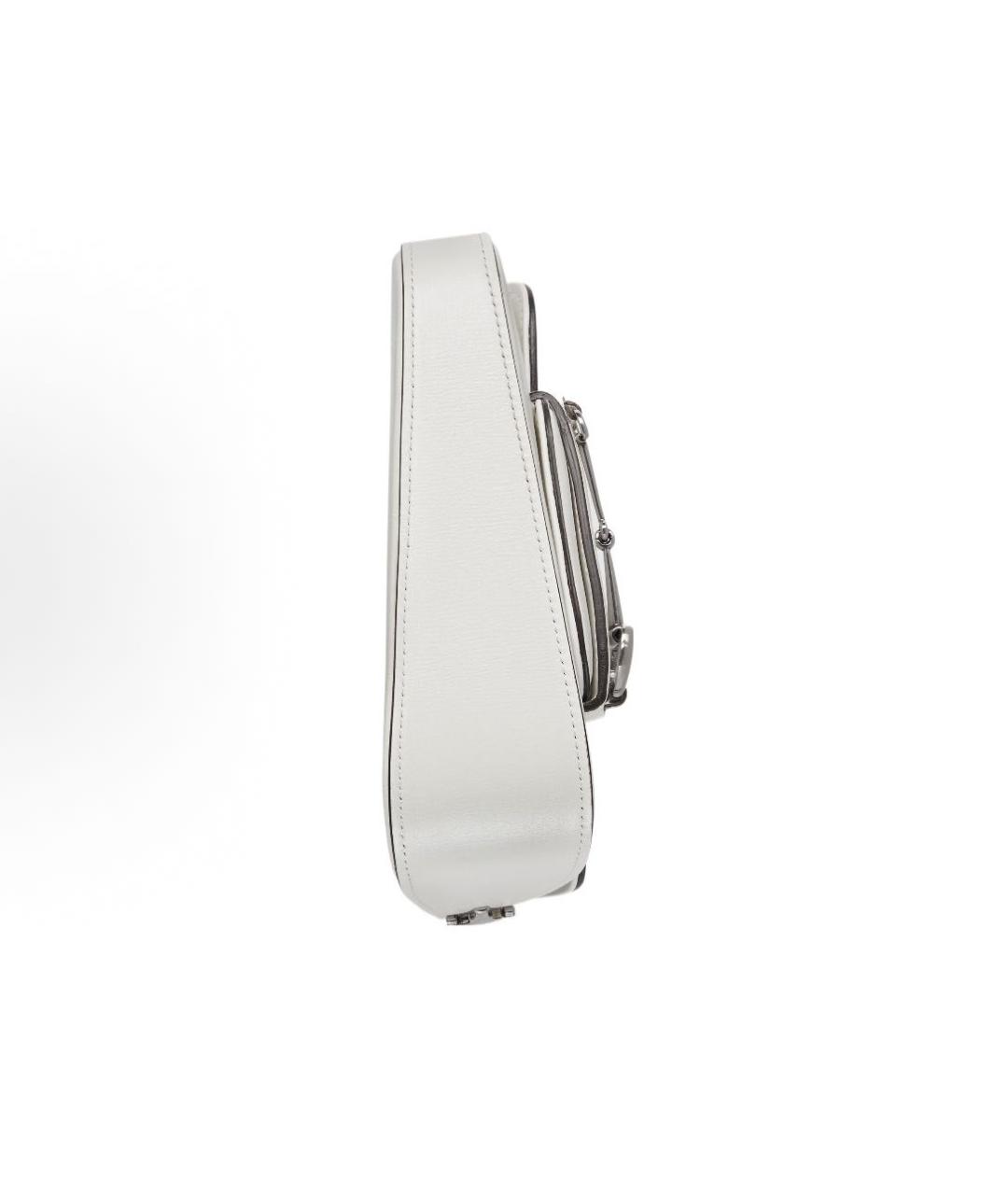 GUCCI Белая кожаная сумка через плечо, фото 3
