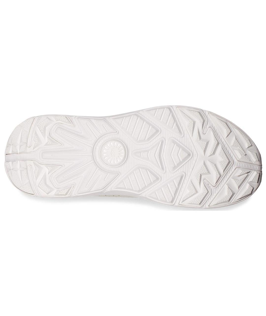 UGG AUSTRALIA Белые кожаные высокие кроссовки / кеды, фото 5