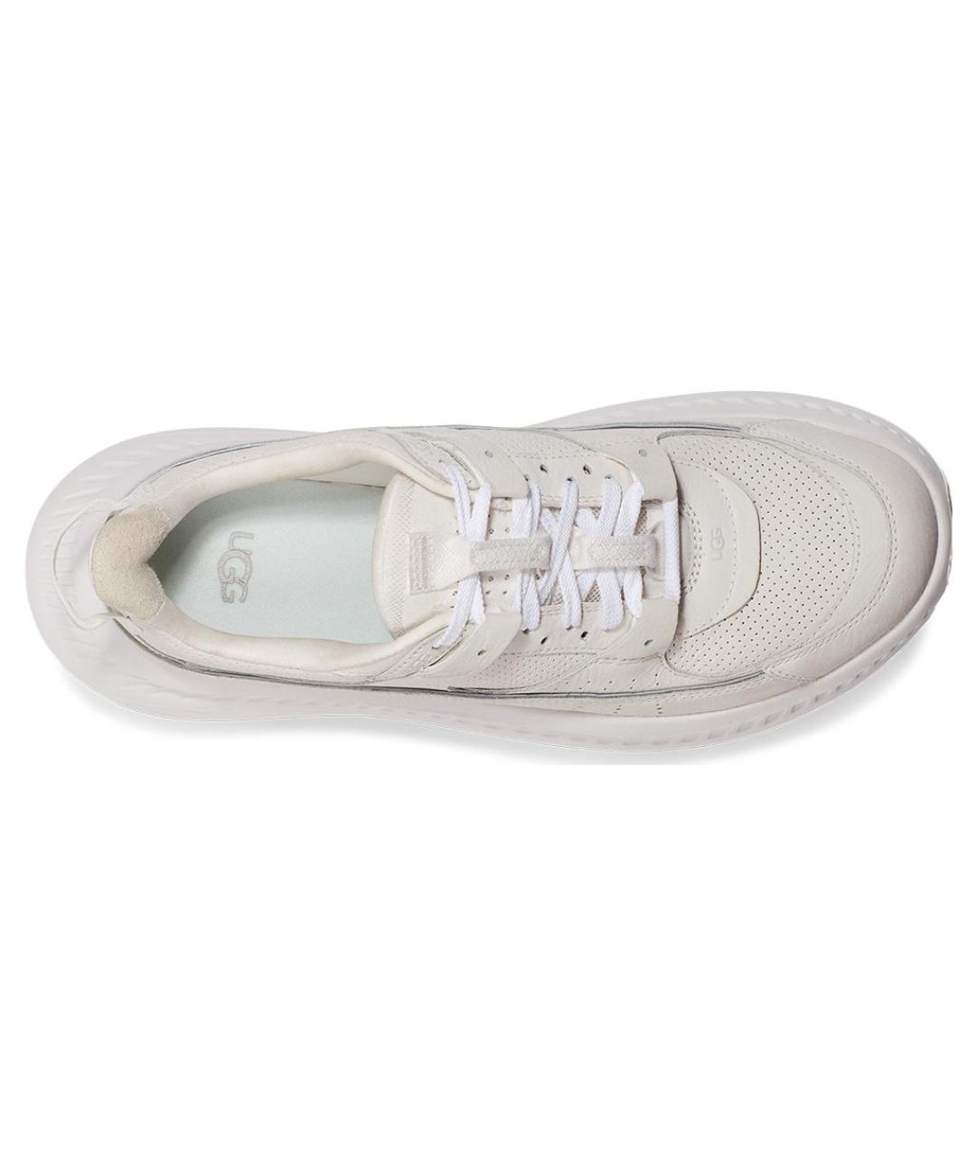 UGG AUSTRALIA Белые кожаные высокие кроссовки / кеды, фото 4