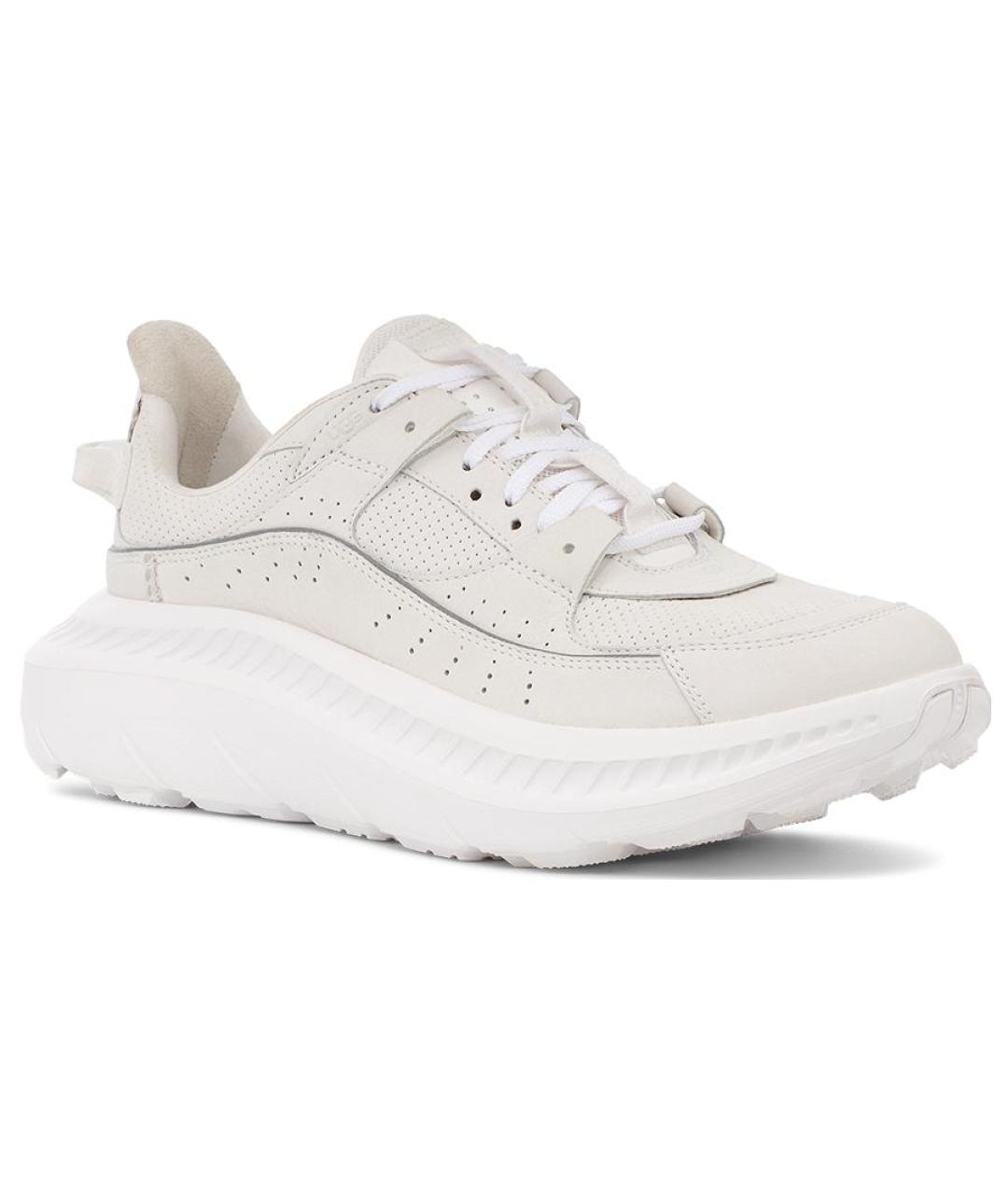 UGG AUSTRALIA Белые кожаные высокие кроссовки / кеды, фото 2