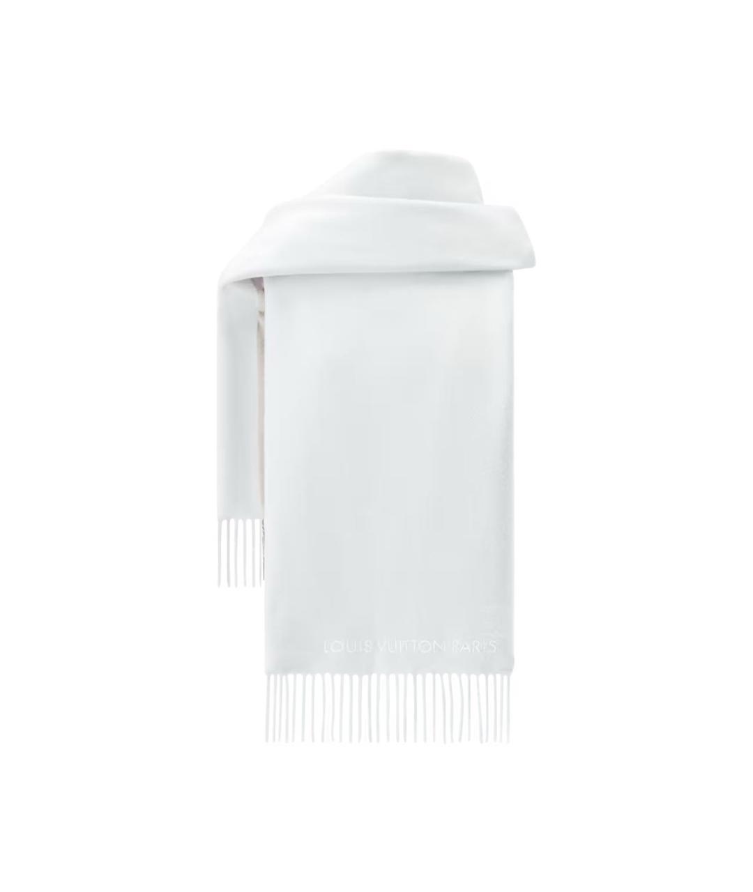 LOUIS VUITTON Серый кашемировый шарф, фото 2