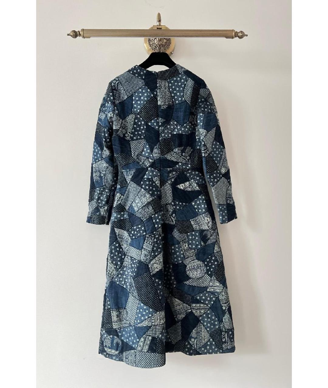 CHRISTIAN DIOR Темно-синее хлопковое повседневное платье, фото 2