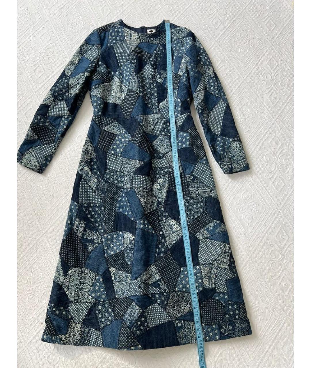 CHRISTIAN DIOR Темно-синее хлопковое повседневное платье, фото 6