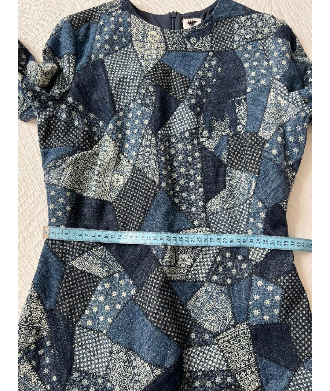 CHRISTIAN DIOR Темно-синее хлопковое повседневное платье, фото 7