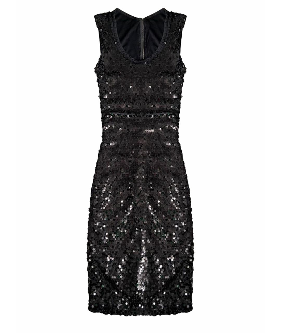 DOLCE&GABBANA Черное полиэстеровое коктейльное платье, фото 1