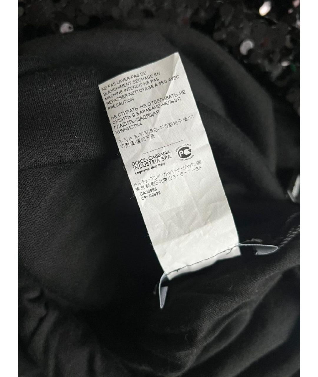DOLCE&GABBANA Черное полиэстеровое коктейльное платье, фото 6
