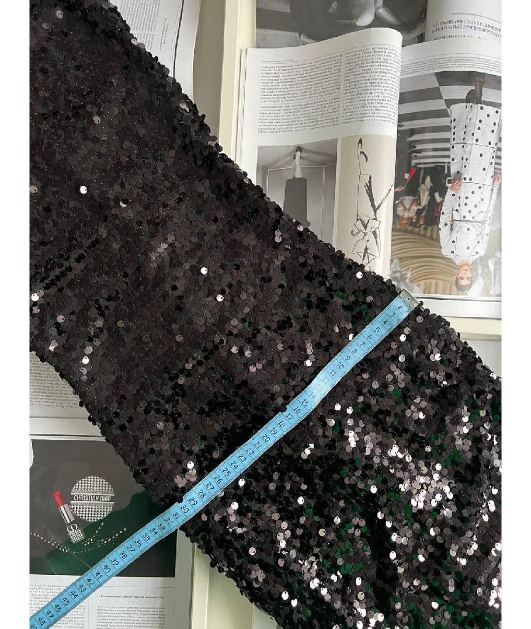 DOLCE&GABBANA Черное полиэстеровое коктейльное платье, фото 7