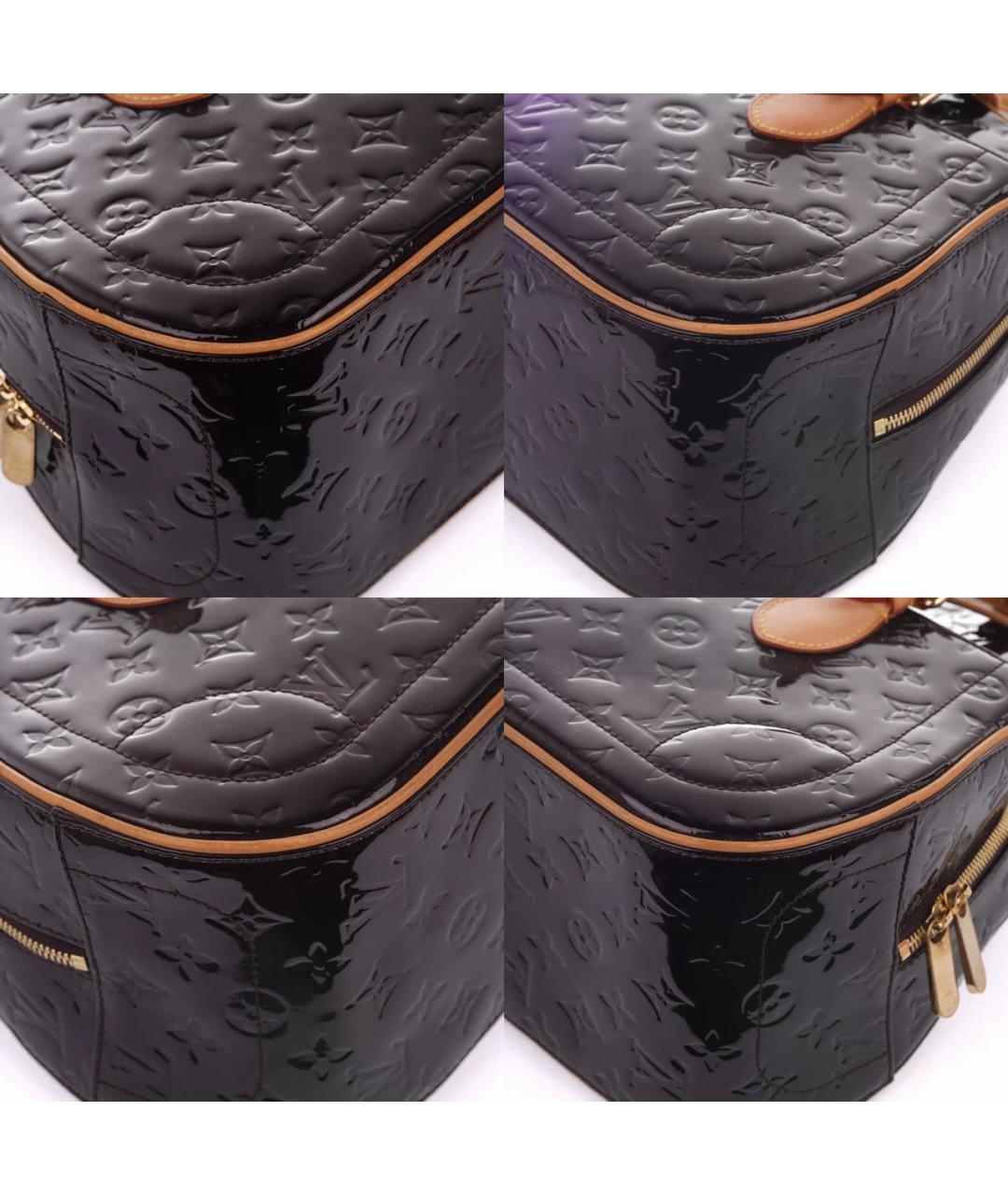 LOUIS VUITTON Бордовая сумка с короткими ручками из лакированной кожи, фото 7