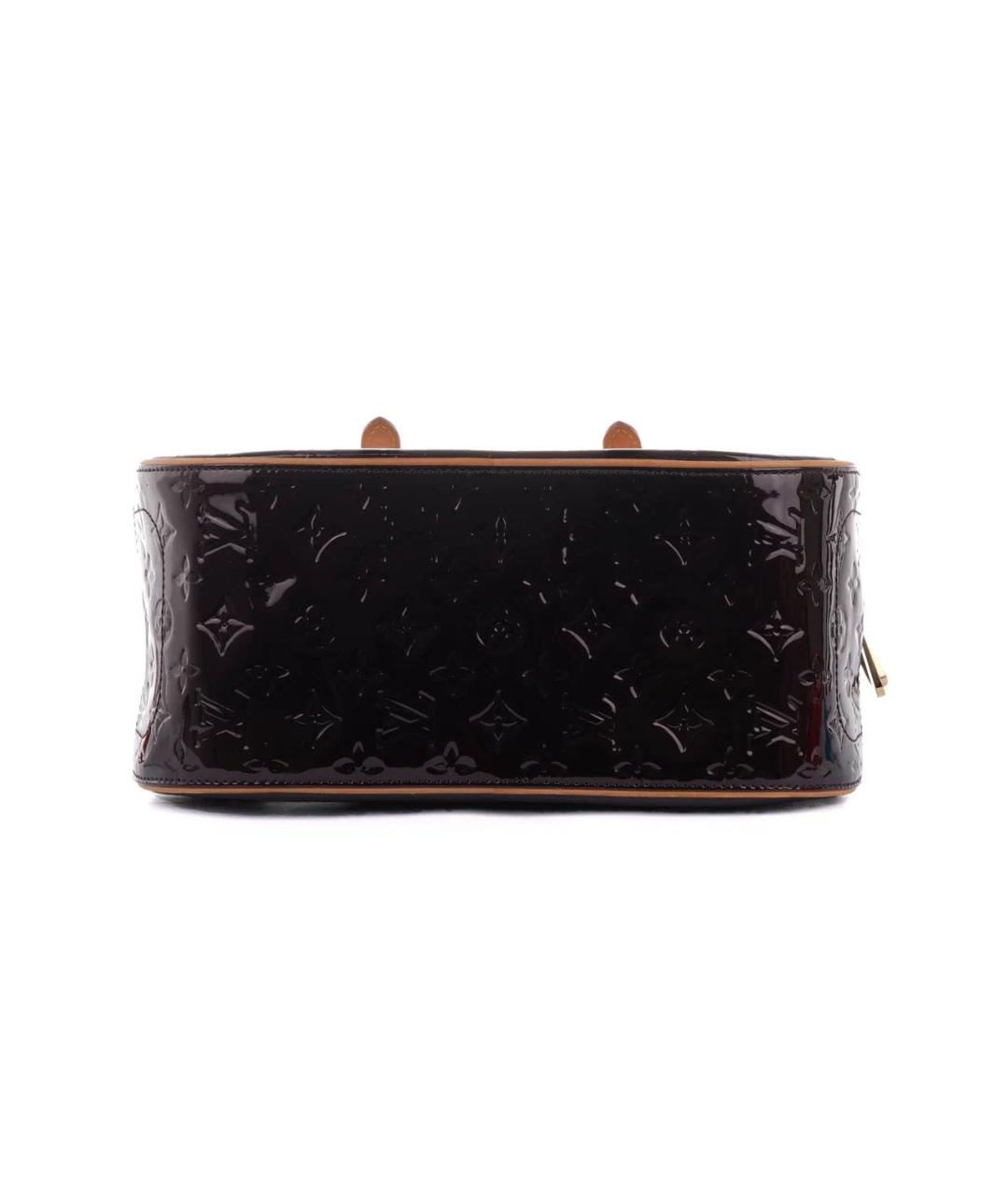 LOUIS VUITTON Бордовая сумка с короткими ручками из лакированной кожи, фото 3