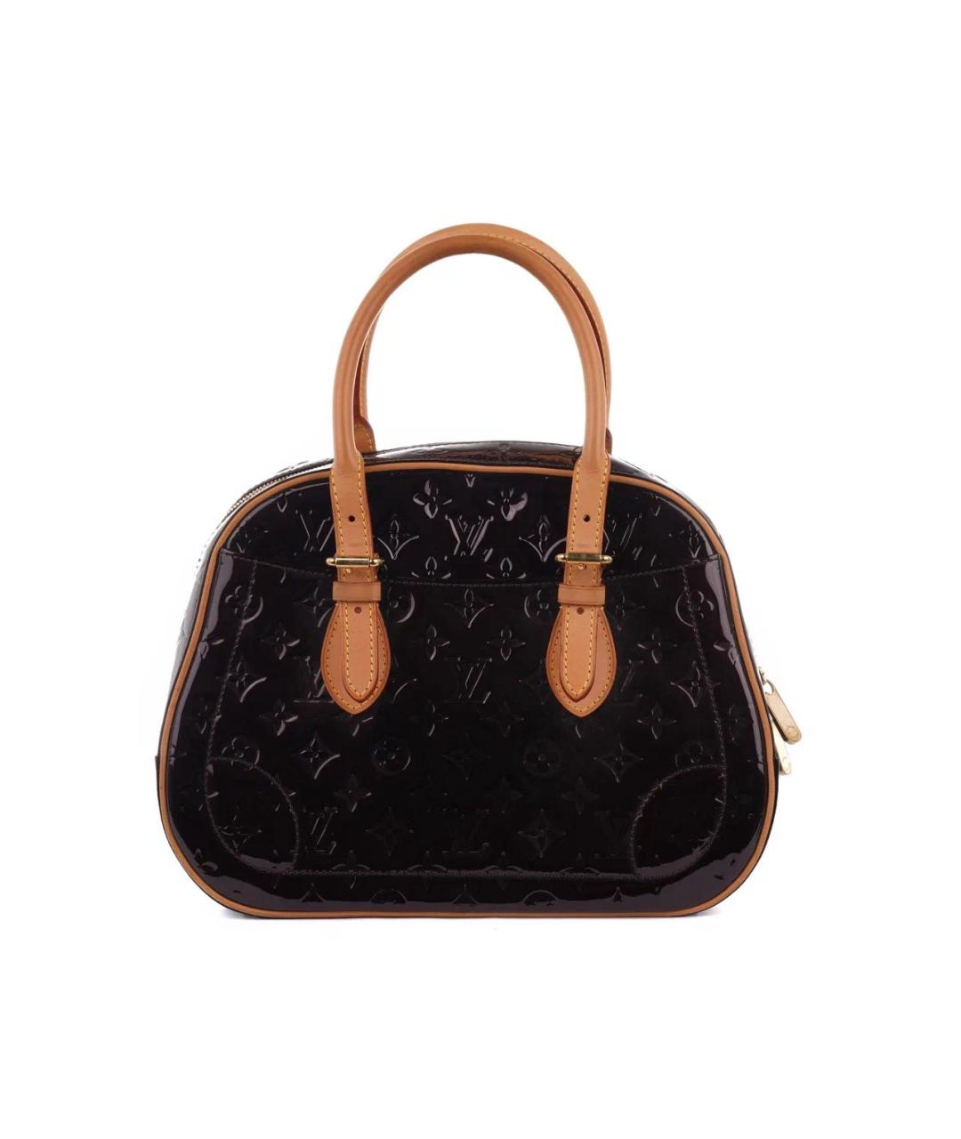 LOUIS VUITTON Бордовая сумка с короткими ручками из лакированной кожи, фото 2