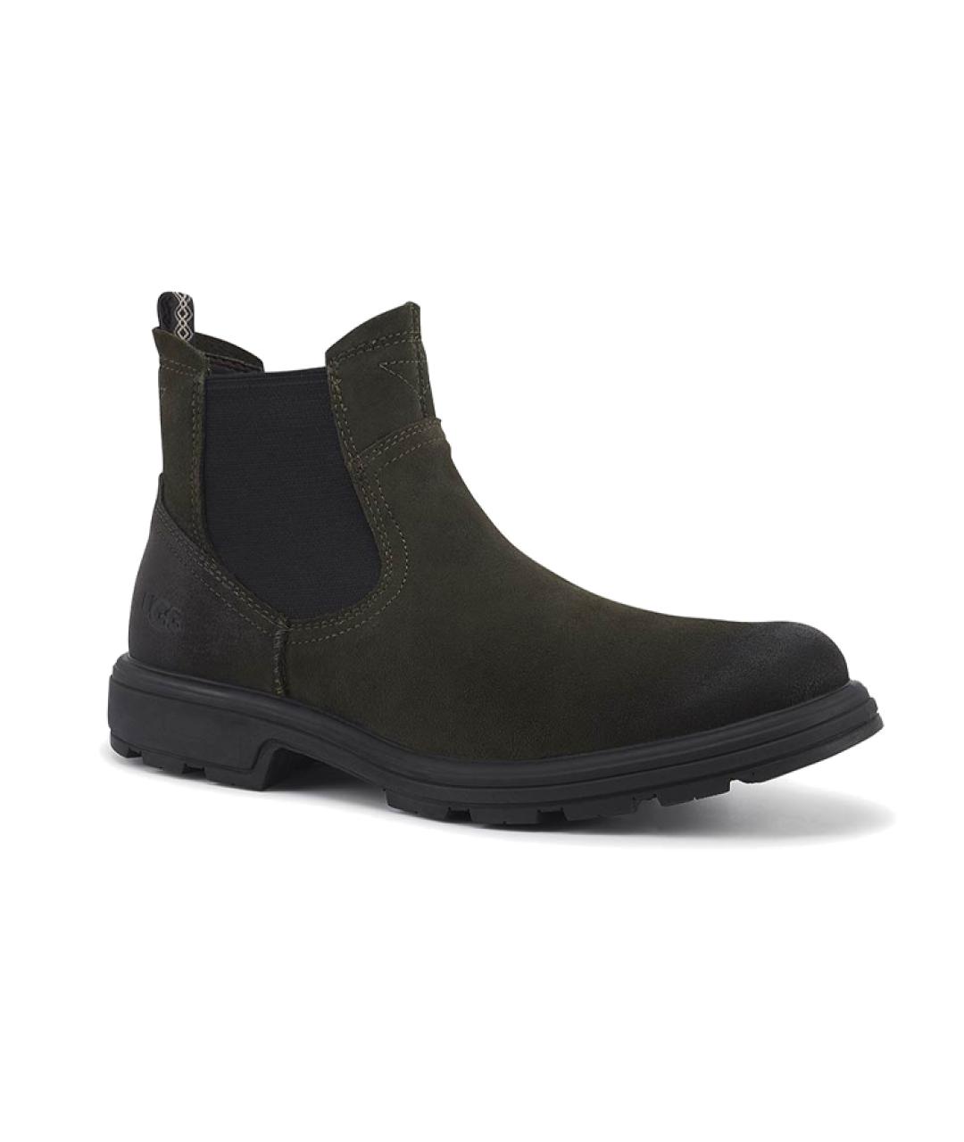 UGG AUSTRALIA Зеленые нубуковые высокие ботинки, фото 3