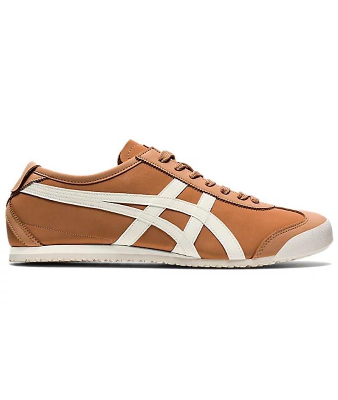 ONITSUKA TIGER Коричневые кожаные кроссовки, фото 1