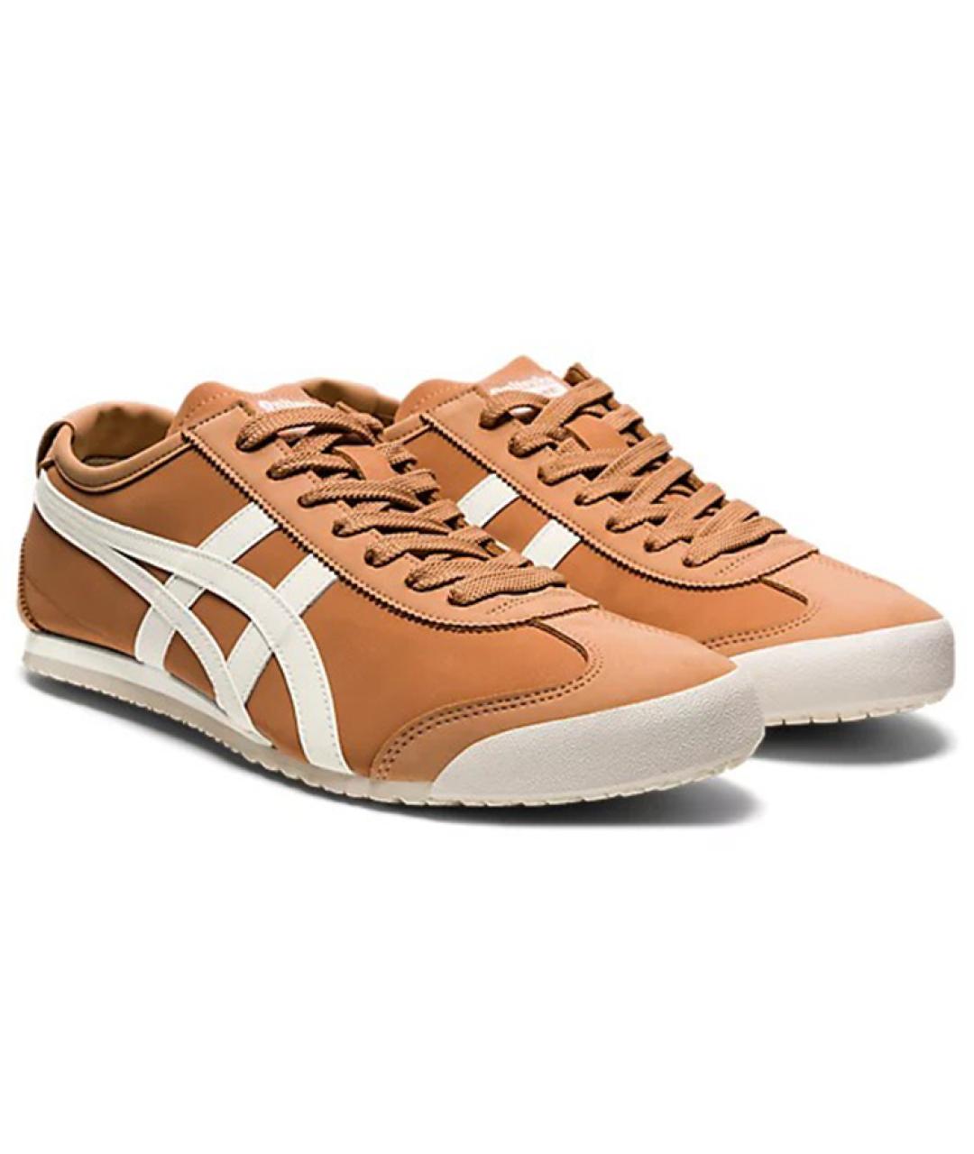 ONITSUKA TIGER Коричневые кожаные кроссовки, фото 2