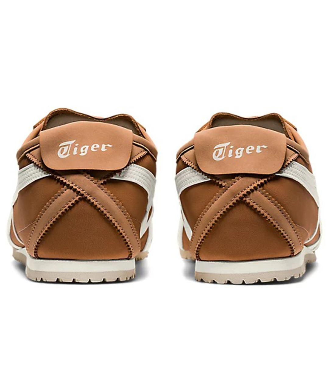 ONITSUKA TIGER Коричневые кожаные кроссовки, фото 4