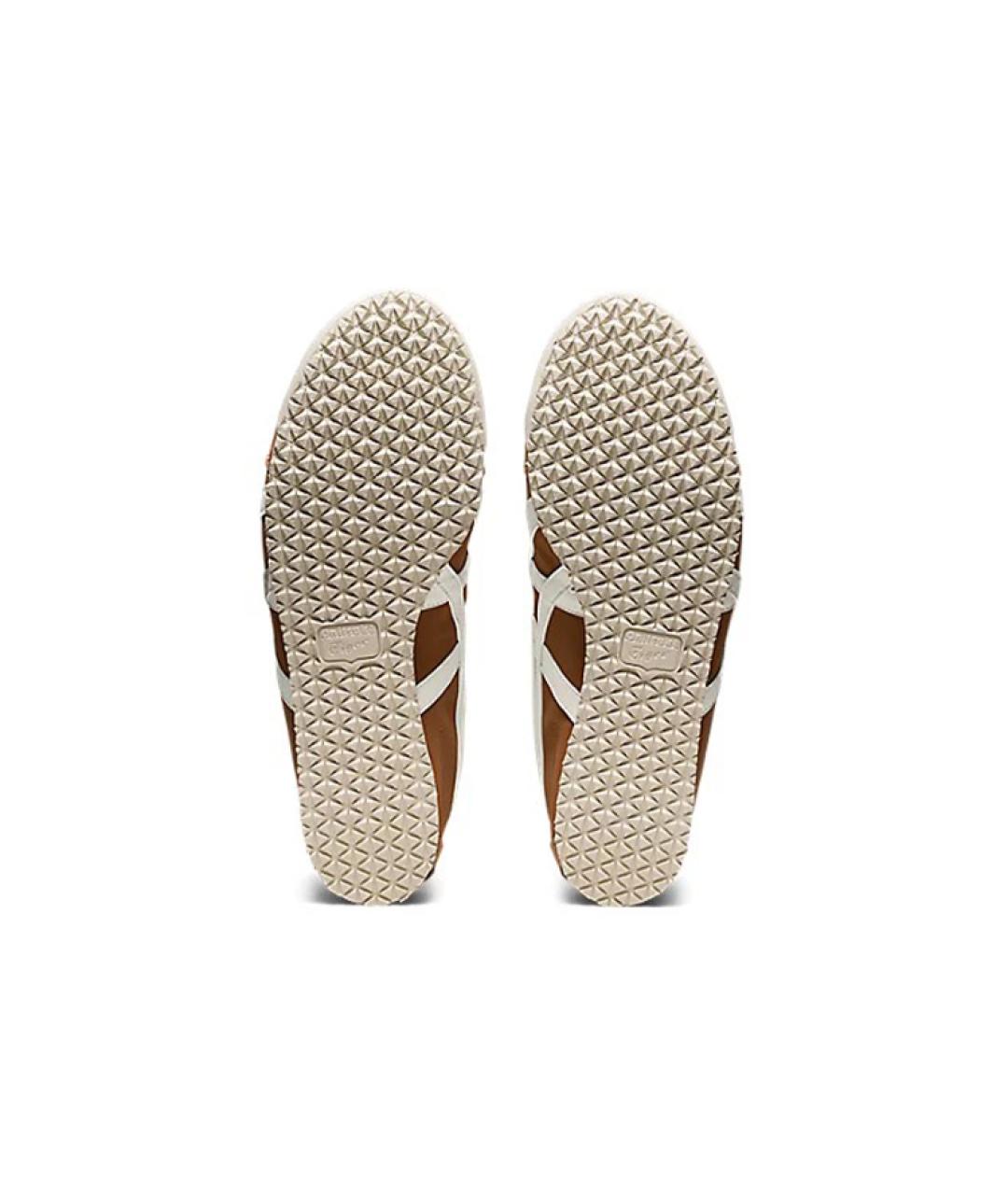 ONITSUKA TIGER Коричневые кожаные кроссовки, фото 5