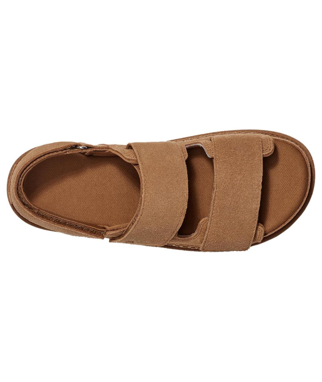 UGG AUSTRALIA Коричневые нубуковые сандалии, фото 5