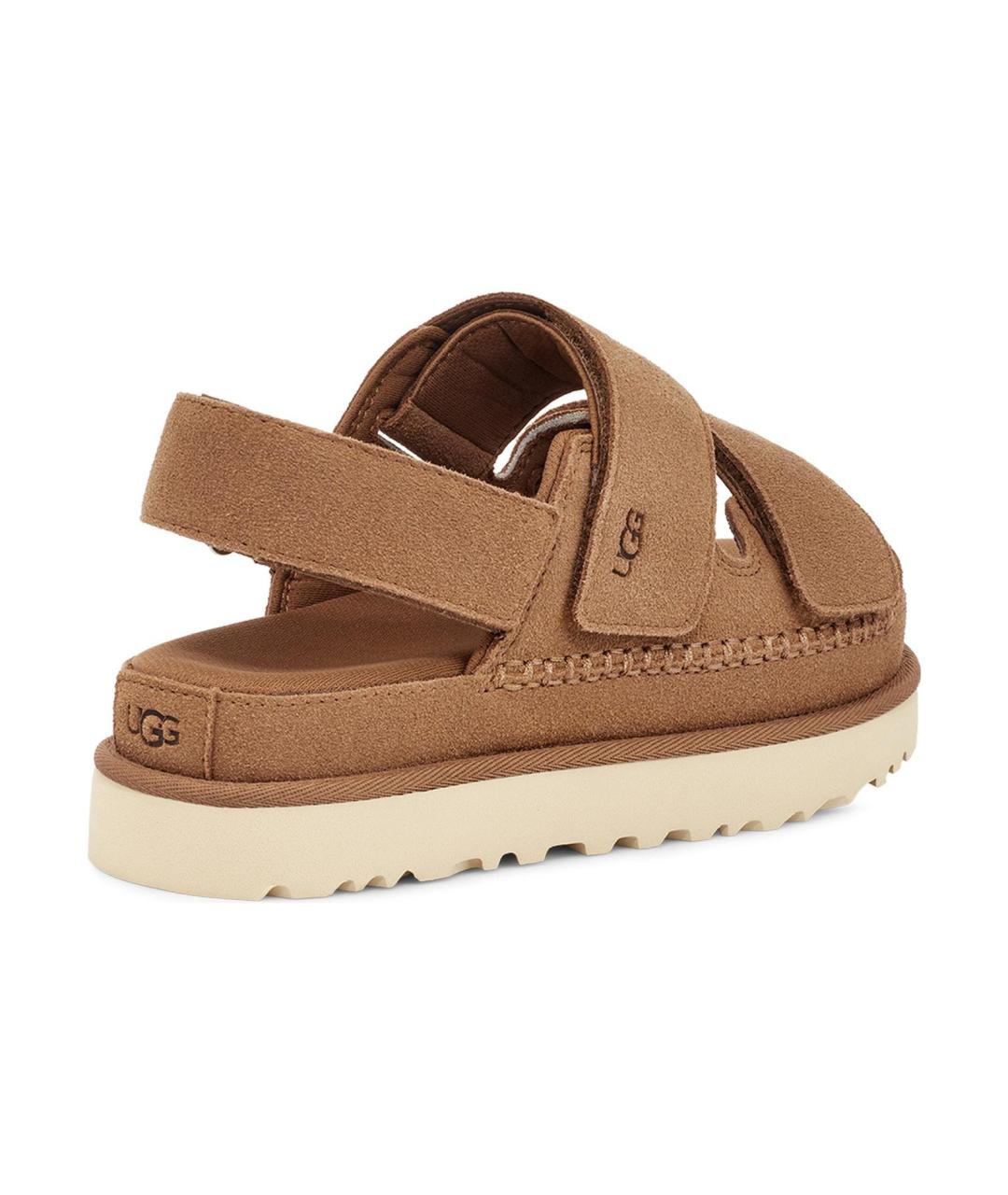 UGG AUSTRALIA Коричневые нубуковые сандалии, фото 4