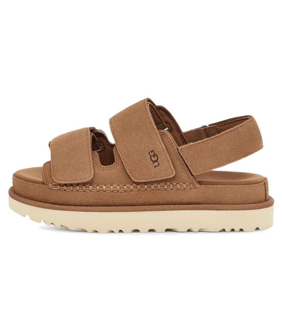 UGG AUSTRALIA Коричневые нубуковые сандалии, фото 2