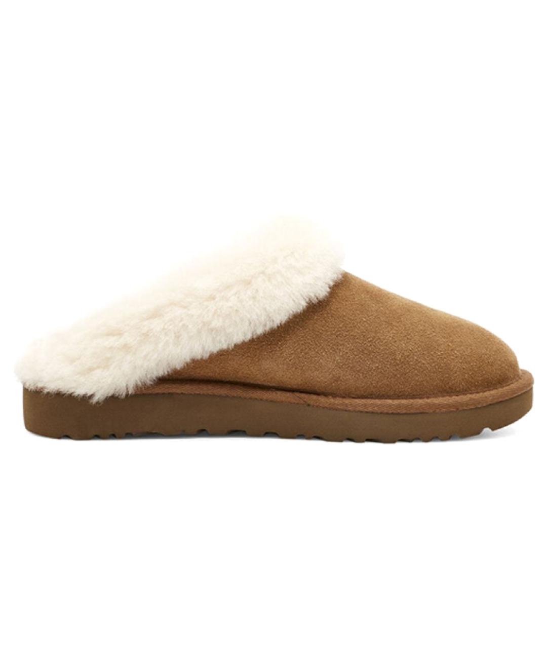 UGG AUSTRALIA Бежевые замшевые мюли, фото 2