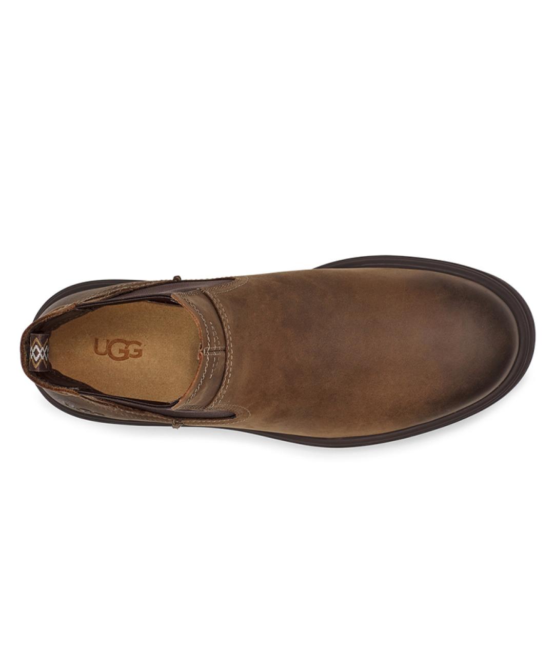 UGG AUSTRALIA Коричневые нубуковые высокие ботинки, фото 5