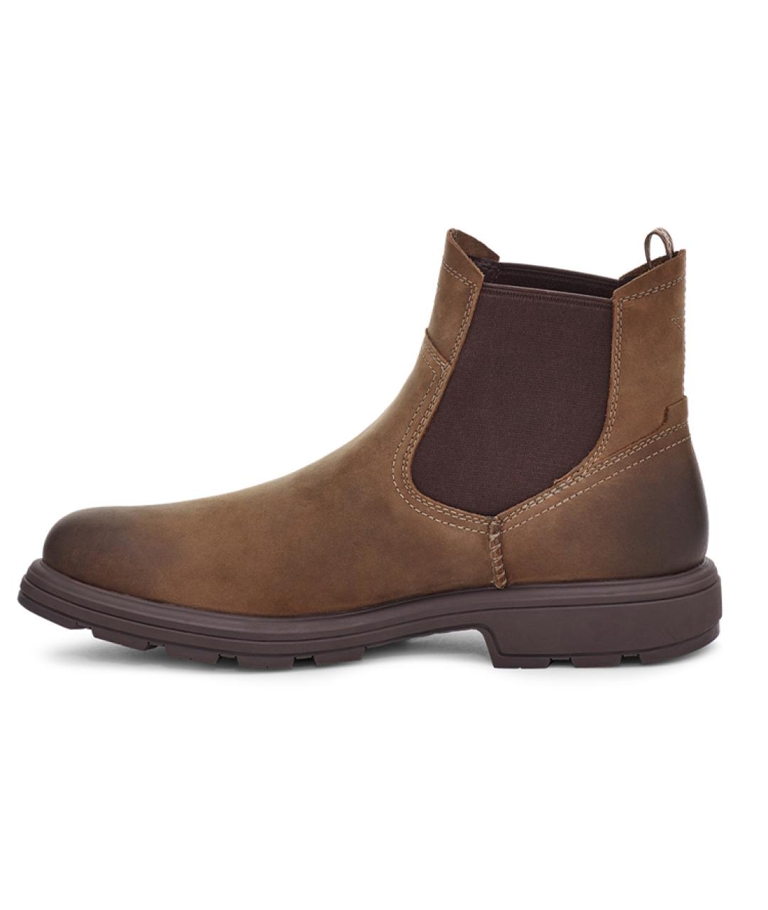 UGG AUSTRALIA Коричневые нубуковые высокие ботинки, фото 2